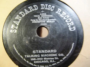1906 FOOTBALL Out in AUTOMOBILE Peerless Quartet STANDARD TALKING MACHINE DISC - Picture 1 of 2