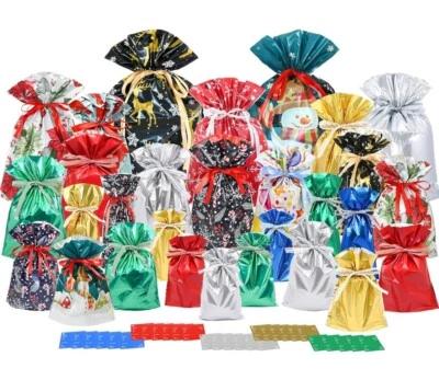 GIFT MATE Drawstring Holiday Gift Bags (29) Various Sizes