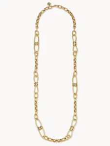 Kendra Scott Fallyn Long Strand Vintage Gold Necklace MSRP $148 - Picture 1 of 2