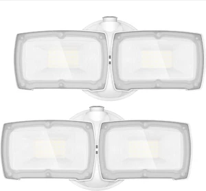 2 Pack LED Security Light Dusk to Dawn Outdoor Flood Light Fixture White - Picture 1 of 9