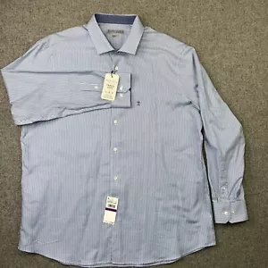 Perry Ellis Hemd Travel Luxe Herren Gr. XXL 18-34/35 Total Stretch feuchtigkeitsableitend blau $ 79 - Bild 1 von 18
