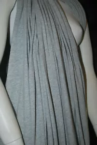 Linen Cotton 65/35% Jersey Knit Fabric Laundered Heather Gray by the yard - Picture 1 of 11