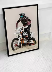 MOTOCROSS MOTORBIKE POSTER ART IMAGE DIRT BIKE OFF ROAD RACING A4 A3 SIZE - Picture 1 of 1