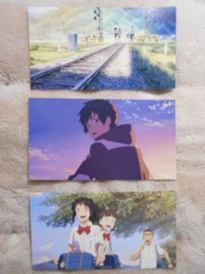 Your Name Postcard set 3 Japanese Anime Mitsuha Kimi no na wa MP 4 Shinkai - Picture 1 of 1