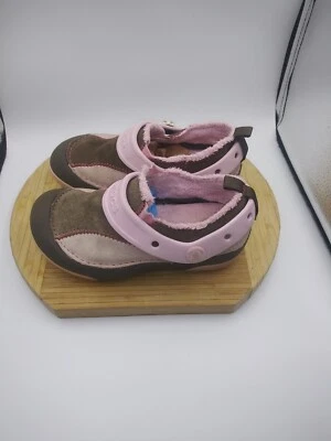 Crocs Lined Clogs toddlers Size 12 brown/Pink Suade pre-owned . SUN FADED READ - Image 1 of 4