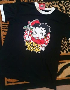 Betty Boop Ringer Shirt Y2K Size M Japanese - Picture 1 of 2