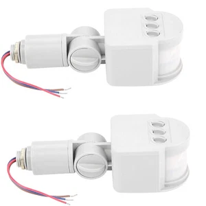 2x 180° PIR Sensor Adjustable LED Infrared Motion Detector Light Switch AC 110V - Picture 1 of 13