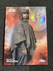 2025 Topps Chrome Star Wars Rainbow Refractor #12 Bodhi Rook - Picture 1 of 2