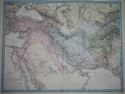 1876 ORIGINAL MAP ARABIA OMAN BAHRAIN QATAR EMIRATES KUWAIT PERSIA IRAN TURKEY - Image 1 of 4