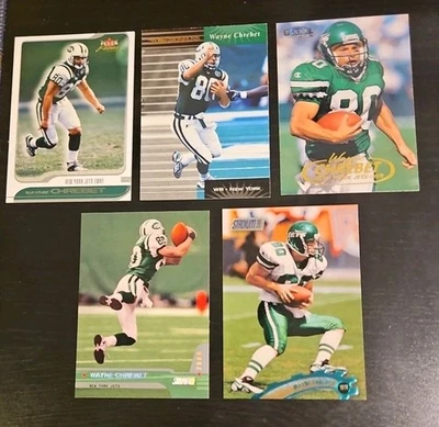 WAYNE CHREBET WR 9 CARD LOT RARE ROOKIE 1996 TOPPS PINNACLE DONRUSS FLEER BOWMAN - Image 1 of 4
