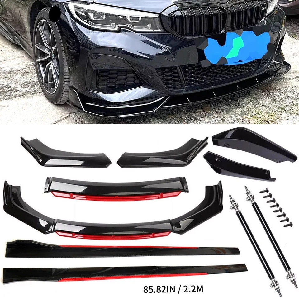 Parachoques delantero para BMW 740i 750i 760 alerón labial divisor faldón lateral varilla trasera Foto 1 de 4