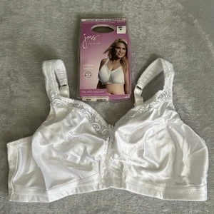 Reggiseno Just My Size 48D bianco pizzo minimizzatore cinturino comfort supporto wireless NOS - Foto 1 di 21