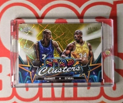 2023-24 Topps Cromo Star Clusters Shaquille O’Neal Kevin Garnett #SC-12/50 Ref Foto 1 de 2