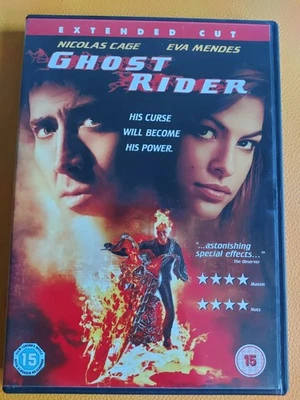 GHOST RIDER DVD EXTENDED CUT UK EDITION REGION 2 NICOLAS CAGE EVA MENDES - Image 1 of 2