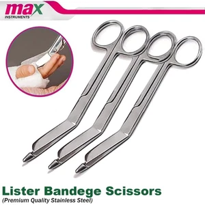 3PCS Bandage Scissors 5.5 Lister Surgical Medical Nurse Premium Heavy Instrument - Picture 1 of 4