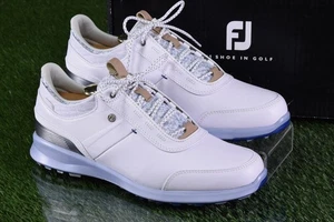 FOOTJOY STRATOS SPIKELESS LUXURY WHITE GOLF SHOES - WOMEN'S 11 M ~ NEW WITH BOX! - Picture 1 of 8