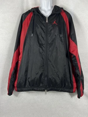 Air Jordan Flight Essential Woven Jacket Men’s XXL Black Red Hoodie Full Zip - Image 1 of 4