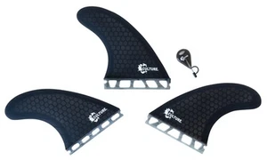 Signature RTM Honeycomb Tri Fin Surfboard Fin Sets - 5 Colors | 3 Sizes (Blac... - Photo 1/8