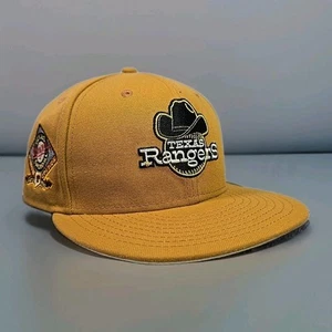 Texas Rangers Arlington Stadium Cooperstown 59FIFTY Hat – Gold – 7 5/8 – Used - Picture 1 of 9
