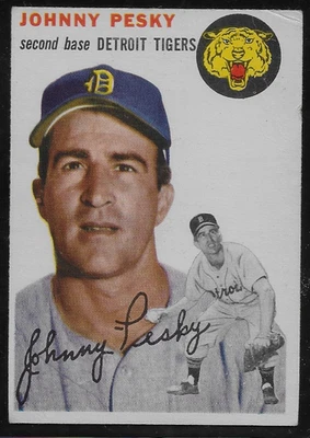 1954 Topps #63 Johnny Pesky Detroit Tigers-Nice! - Image 1 of 2
