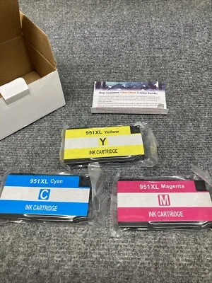 3PK 951XL Color ink for HP 951 XL OfficeJet Pro 8100 8600 8610 8620 8630 New - Image 1 of 4