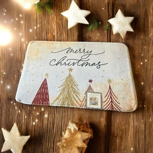 Frohe Weihnachten Memory-Schaum Badmatte Teppich superweiches Gefühl, waschbar 20" x 32" - Bild 1 von 4