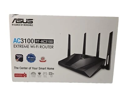 ASUS AC3100 RT-AC3100 Extreme Wi-Fi Wireless 4-Port Dual-Band Gigabit Router - Image 1 of 4