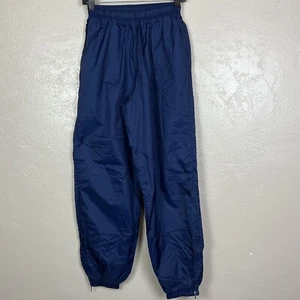 Vintage Nike Joggers Pants Boys  Large 12/ 14 Navy Blue Windbreaker 90s - Picture 1 of 7