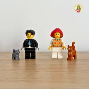 Lego Minifig Minifigure custom Le couple aux chats pièces authentiques NEUF NEW - Imagen 1 de 4