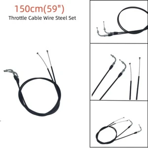 150cm Motorcycle Throttle Cable Wire Fit for Harley Sportster XL883 XL1200 Pair - Picture 1 of 12