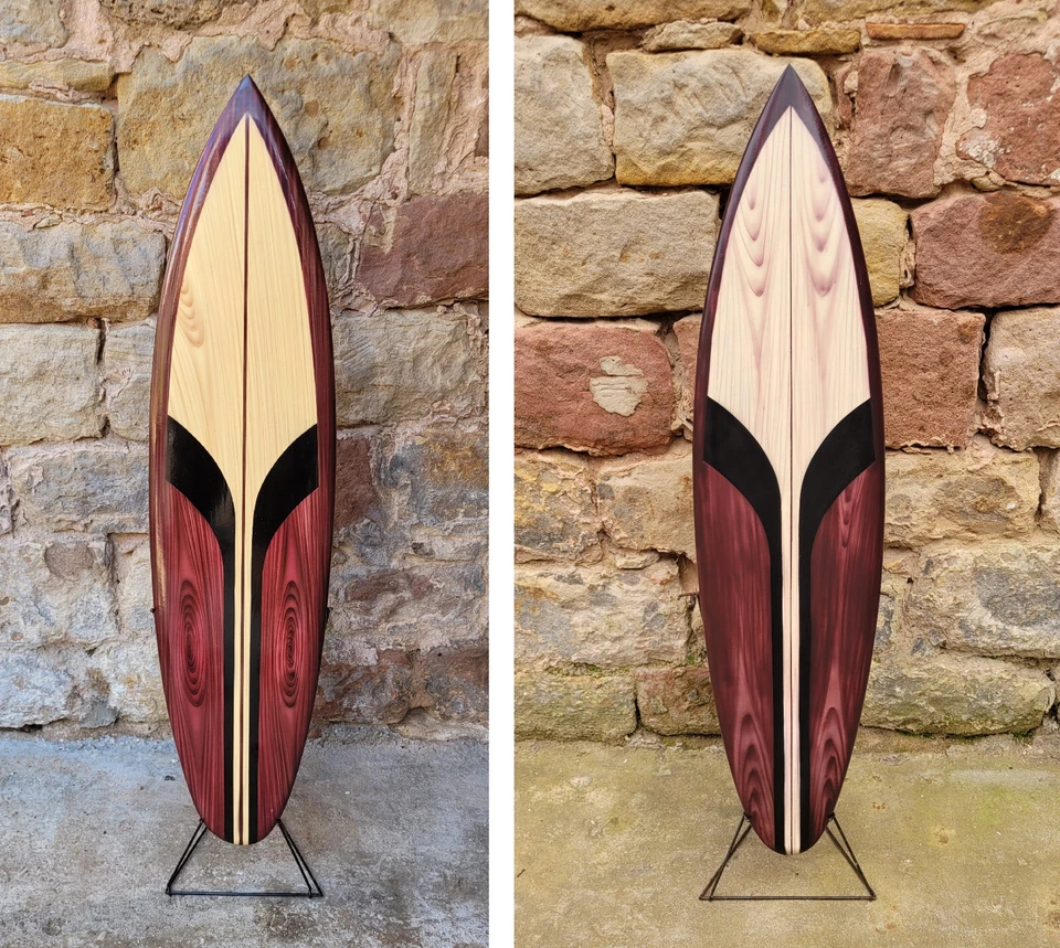 SU 100 Retro- / Deko Surfboard 100 cm aus Holz Surfbrett  Dekoboard Board surfen - Bild 1 von 1