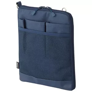 LIHIT LAB Japan Smart Fit Actact A5 Bag Pen Note Multi Case A7682-11 Navy - Picture 1 of 1