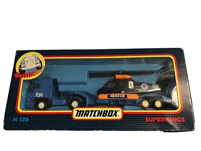 Matchbox SuperKings K-126 DAF Royal Navy helicóptero transportador na embalagem original - Imagem 1 de 2