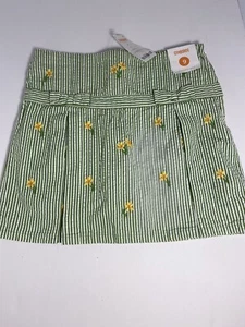 NWT Vtg 2012 Gymboree Girls Sz9 DAFFODIL GARDEN Daffodil Green Seersucker Skort - Picture 1 of 6