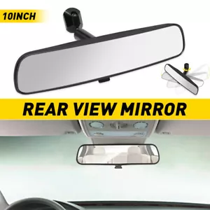 10" Black Rear View Mirror Interior On Replacement Car Night Day Universal - Picture 1 of 11