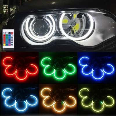 RGB 5050 SMD LED Angel Eyes Ringe Scheinwerfer Standlicht Für BMW E46 E39 E36 DE - Bild 1 von 4