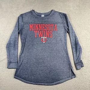 Minnesota Twins Shirt Medium M Blau Logo Langarm Nachtwäsche Leicht Herren - Bild 1 von 11