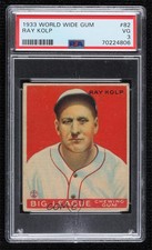 1933 World Wide Gum Big League Chewing Gum V353 Ray Kolp #82 PSA 3 Rookie RC