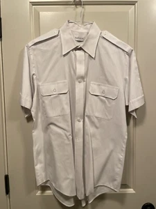 VAN HEUSEN AVIATOR PILOT UNIFORM SHIRT SS - Sz 16 -Used- Nice!! - Picture 1 of 6