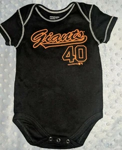 San Francisco SF Giants bambino pezzo unico nero Creeper #40 Posey taglia 6/9 mesi - Foto 1 di 4