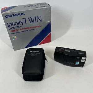 Olympus Infinity Twin Film Camera Lens 35mm 70mm Auto Focus Tested Works In Box - Picture 1 of 11