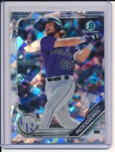 2019 BOWMAN CHROME BRENDAN ROGERS ATOMIC CRACKED ICE REFRACTOR ROCKIES - Picture 1 of 1