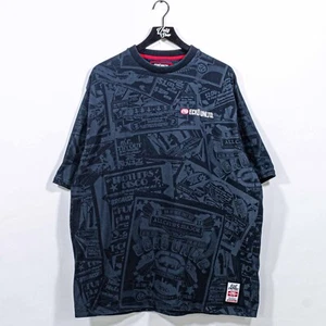 Ecko Unltd Poster AOP T-Shirt XXL Y2K Hip Hop Streetwear Baggy - Foto 1 di 10