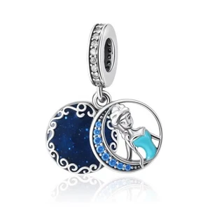925 Sterlingsilber Charm Bracelet Anhänger Schmuck Frozen Eiskönigin Elsa - Afbeelding 1 van 1