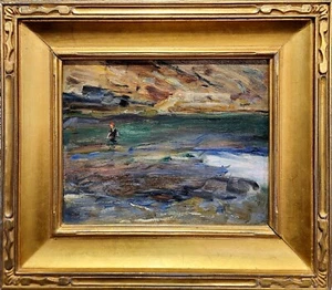 Howard Russell Butler -Bather at Bald Head Cliff, Maine-Oil painting c.1905 - Picture 1 of 8