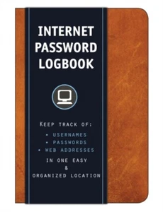 Internet Password Logbook (Cognac Leatherette) by Editors Of Rock - Picture 1 of 1