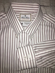 Brooks Brothers Thomas Mason Luxury Shirt Collection Striped Madison Fit 16.5-33 - Picture 1 of 11