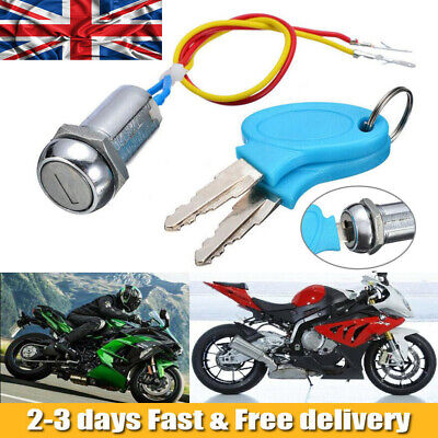 For Electric Scooter ATV Moped Kart 2xWire Key Ignition Switch Locking Keys UK • 8.98£