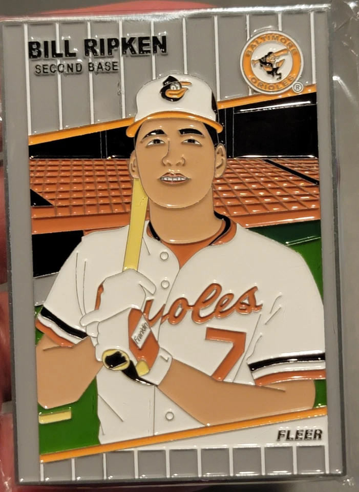 Billy Ripken 1989 Fleer FF Little League Pin, Black Scribble, 3.5", Orioles - Image 1 of 1