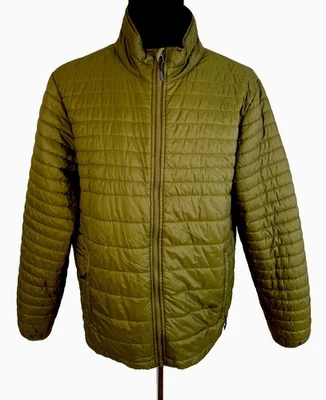Land's End Primaloft Quilted Jacket Mens Large Green Full Zip Lightweight - Image 1 of 4